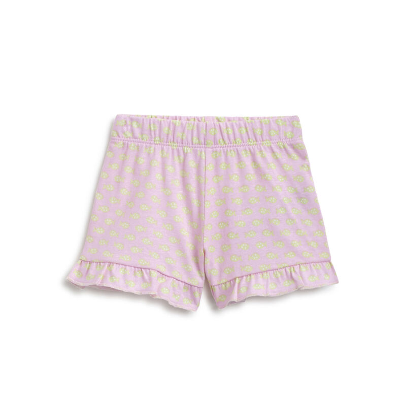Girls Light Pink T-shirt with Short Pants image number 2